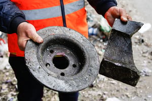 Metal Collected by Overband Magnet Separator